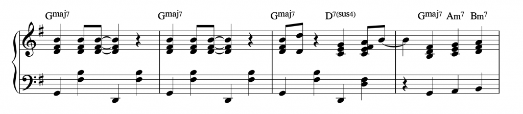 Jingle Bells Tutorial Pianoforte stride piano