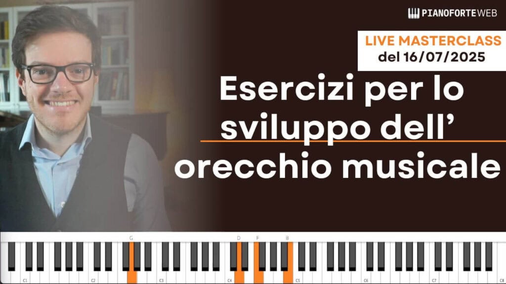Lezione di Ear training al pianoforte