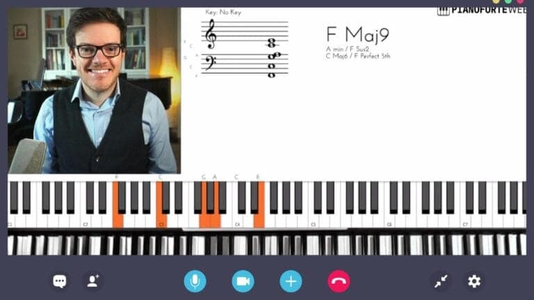 Lezione live reale di Pianoforte Web Academy